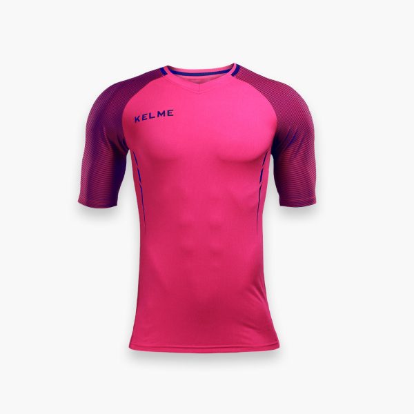 Montes T-shirt Roze/Donkerblauw S/S