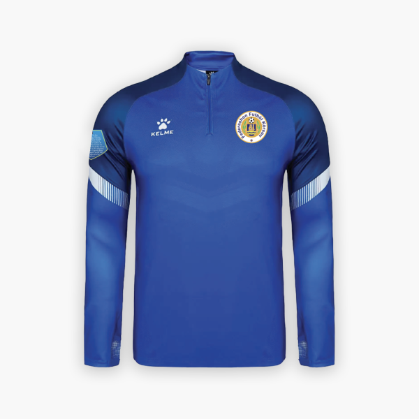 Curacao Pre-Match Sweater Korte Rits Blauw